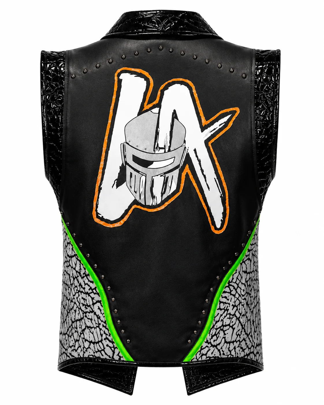 LA Knight WrestleMania 42 Black Leather Vest