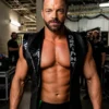 LA Knight WrestleMania 42 Black Leather Vest