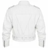 Lady Gaga White Leather Jacket