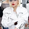 Lady Gaga White Leather Jacket