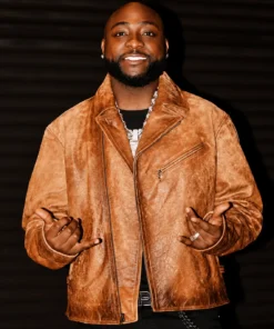 London Davido Brown Leather Jacket