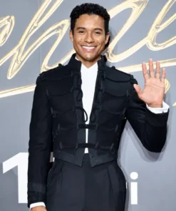 Michael Movie Japan Premiere 2026 Jaafar Jackson Black Military Jacket For Men