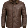 Mobland S02 Tom Hardy Brown Leather Jacket