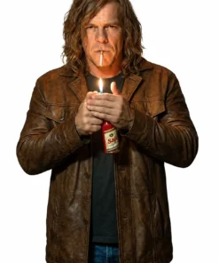 Motor City 2026 Alan Ritchson Brown Leather Jacket