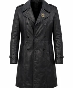 Motor City 2026 Pablo Schreiber Black Leather Coat