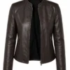 NCIS NY 2026 Jacqueline Byers Brown Leather Jacket