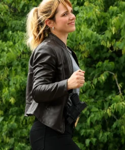 NCIS NY 2026 Jacqueline Byers Brown Leather Jacket