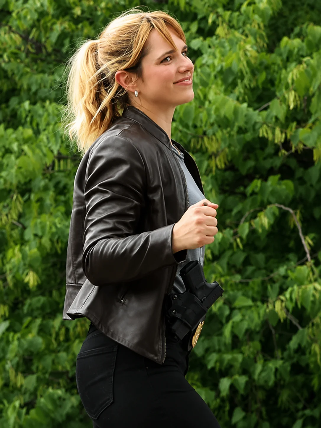 NCIS NY 2026 Jacqueline Byers Brown Leather Jacket