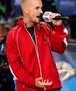 NHL Draft 2026 Justin Bieber Red Jacket