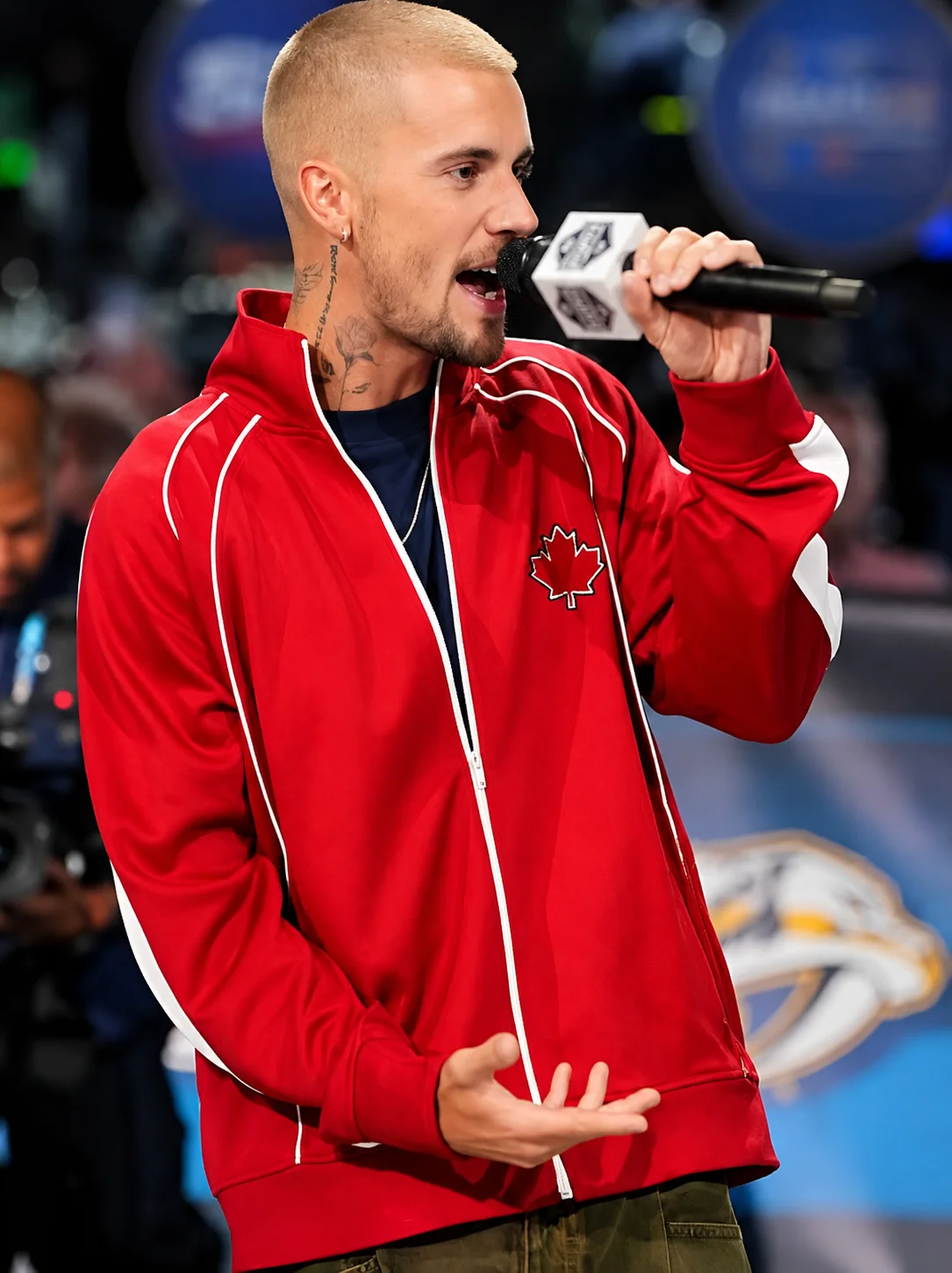 NHL Draft 2026 Justin Bieber Red Jacket