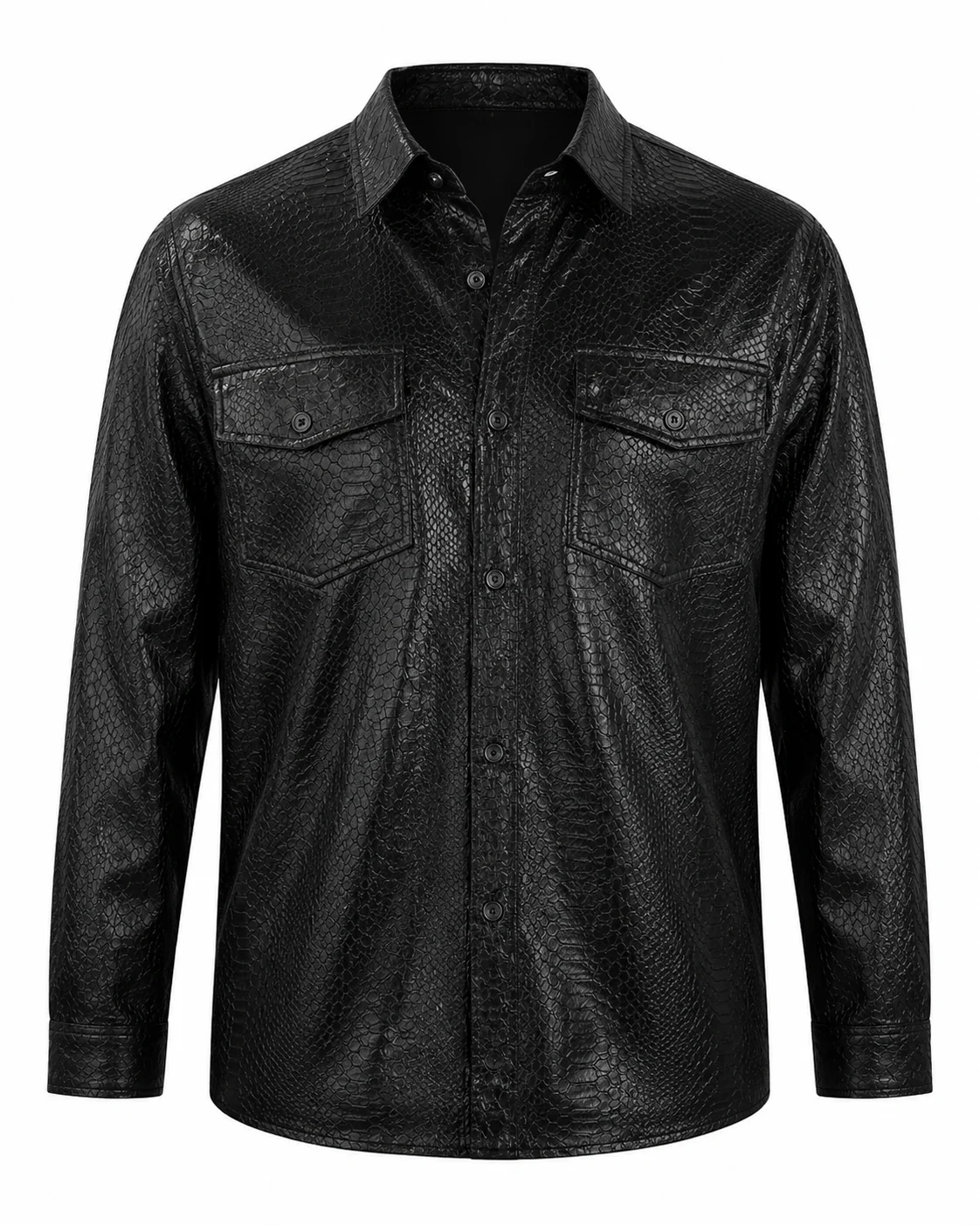 Next Gen NYC S2 Brooks Marks Croc Embossed Leather Jacket