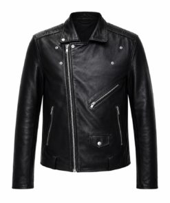 Norman Reedus Black Leather Biker Jacket