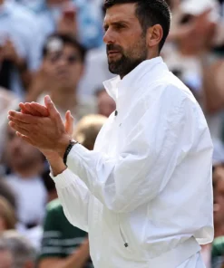 Novak Djokovic Wimbledon 2026 White Track Jacket