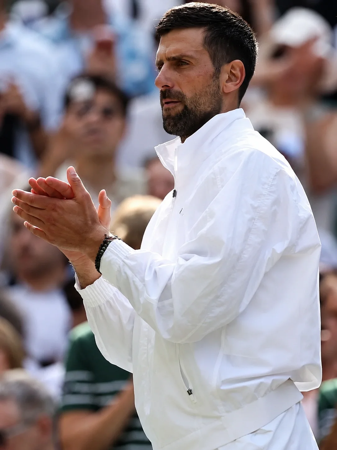 Novak Djokovic Wimbledon 2026 White Track Jacket