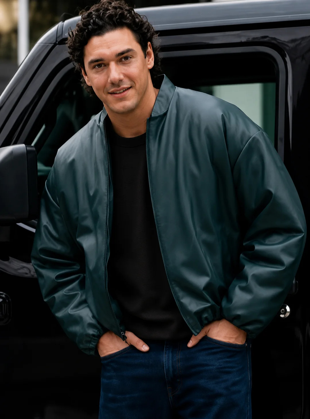 Off Campus Garrett Graham Leather Bomber Jacket