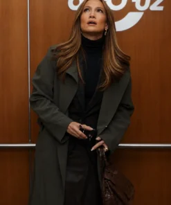 Office Romance 2026 Jennifer Lopez Black Wool Coat