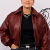 PFW Juliette Binoche Leather Jacket