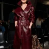 Pom Klementieff PFW 2026 Leather Trench Coat