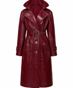 Pom Klementieff PFW 2026 Leather Trench Coat