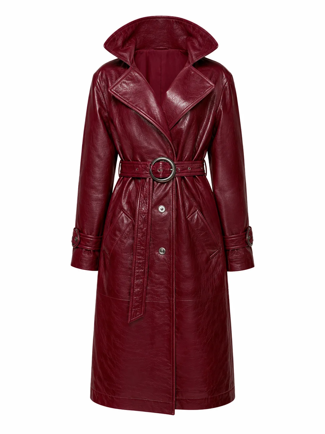 Pom Klementieff PFW 2026 Leather Trench Coat