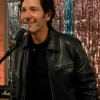 Power Ballad Paul Rudd Black Leather Jacket