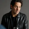 Power Ballad Paul Rudd Black Leather Jacket