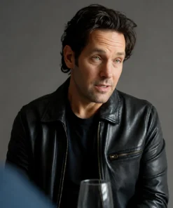 Power Ballad Paul Rudd Black Leather Jacket