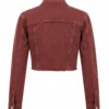 Protagonists Lucia Video Game Grand Theft Auto VI 2026 Maroon Denim Jacket For Women