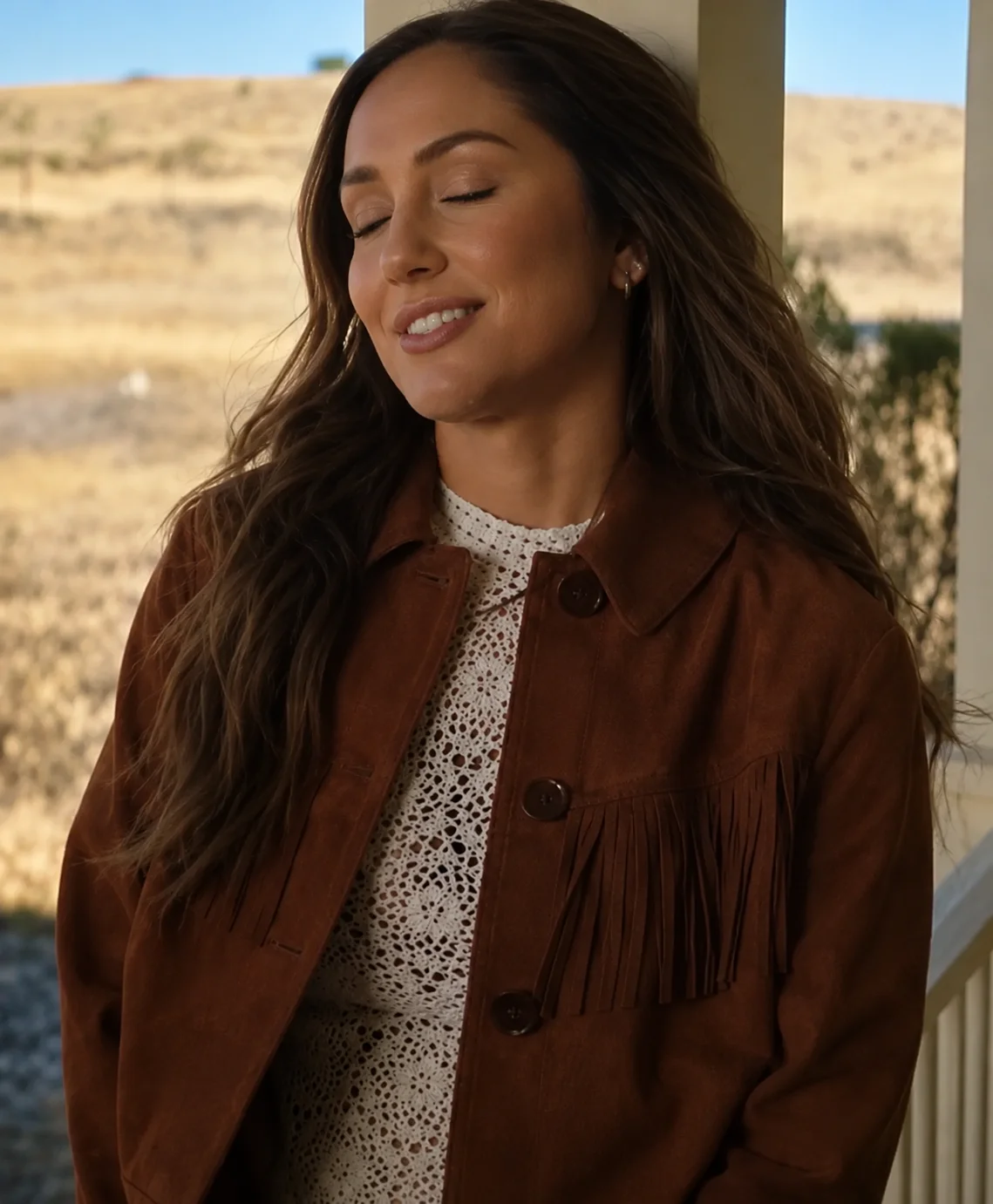 Ransom Canyon S02 Quinn O’Grady Brown Suede Jacket