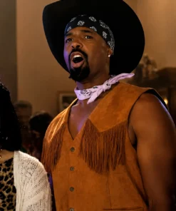 Scary Movie Shawn Wayans Brown Fringe Vest