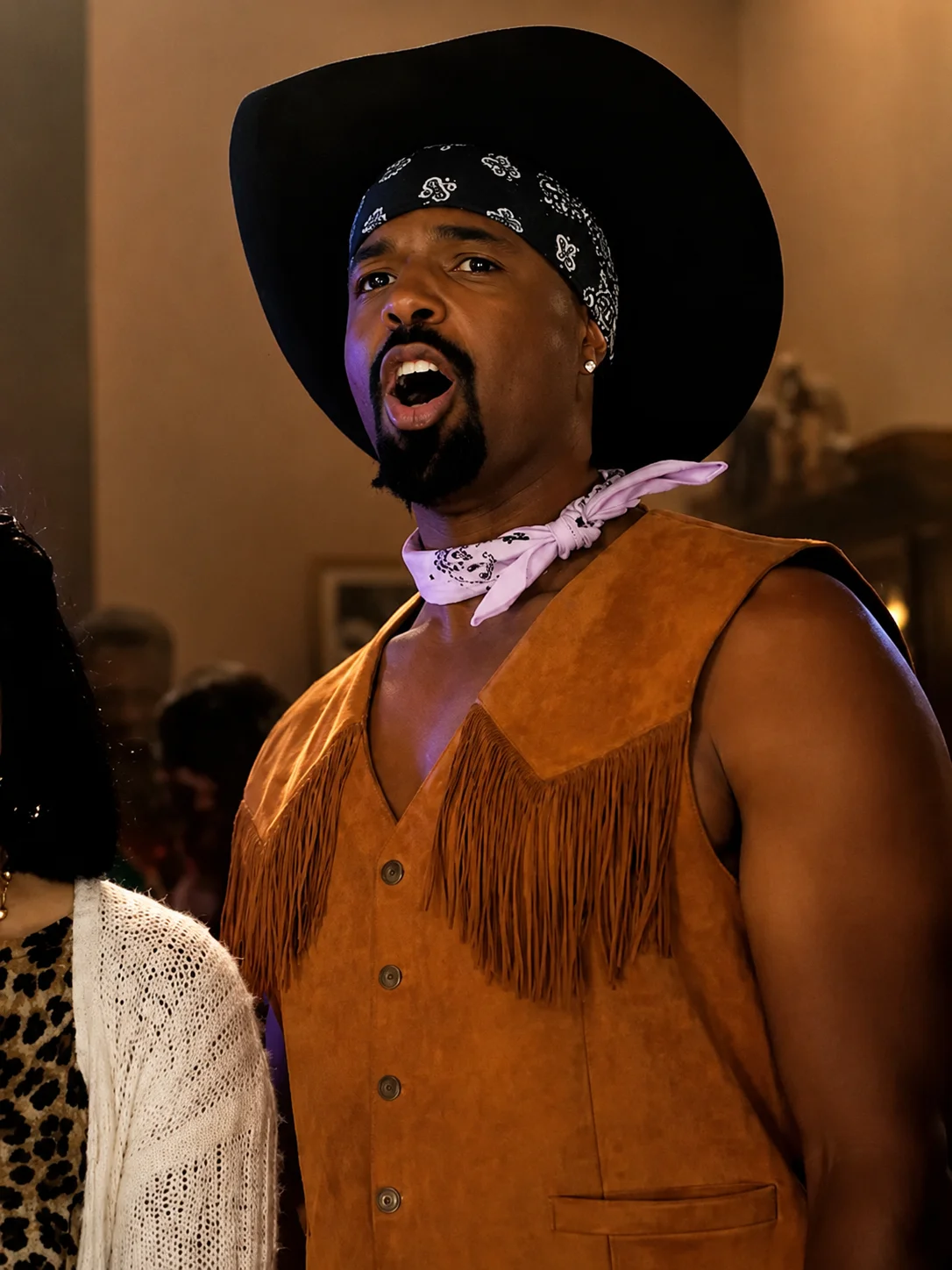 Scary Movie Shawn Wayans Brown Fringe Vest