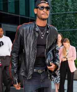 Shai Gilgeous Alexander Black Leather Jacket