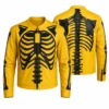 Skeleton Yellow Leather Jacket