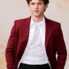 Spider-Man Brand New Day Press Tour Tom Holland Red Blazer