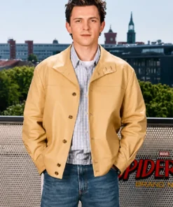 Spider Man Promo Tom Holland 2026 Tan Jacket