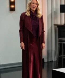 The Bold and the Beautiful Katherine Kelly Lang Burgundy Coat
