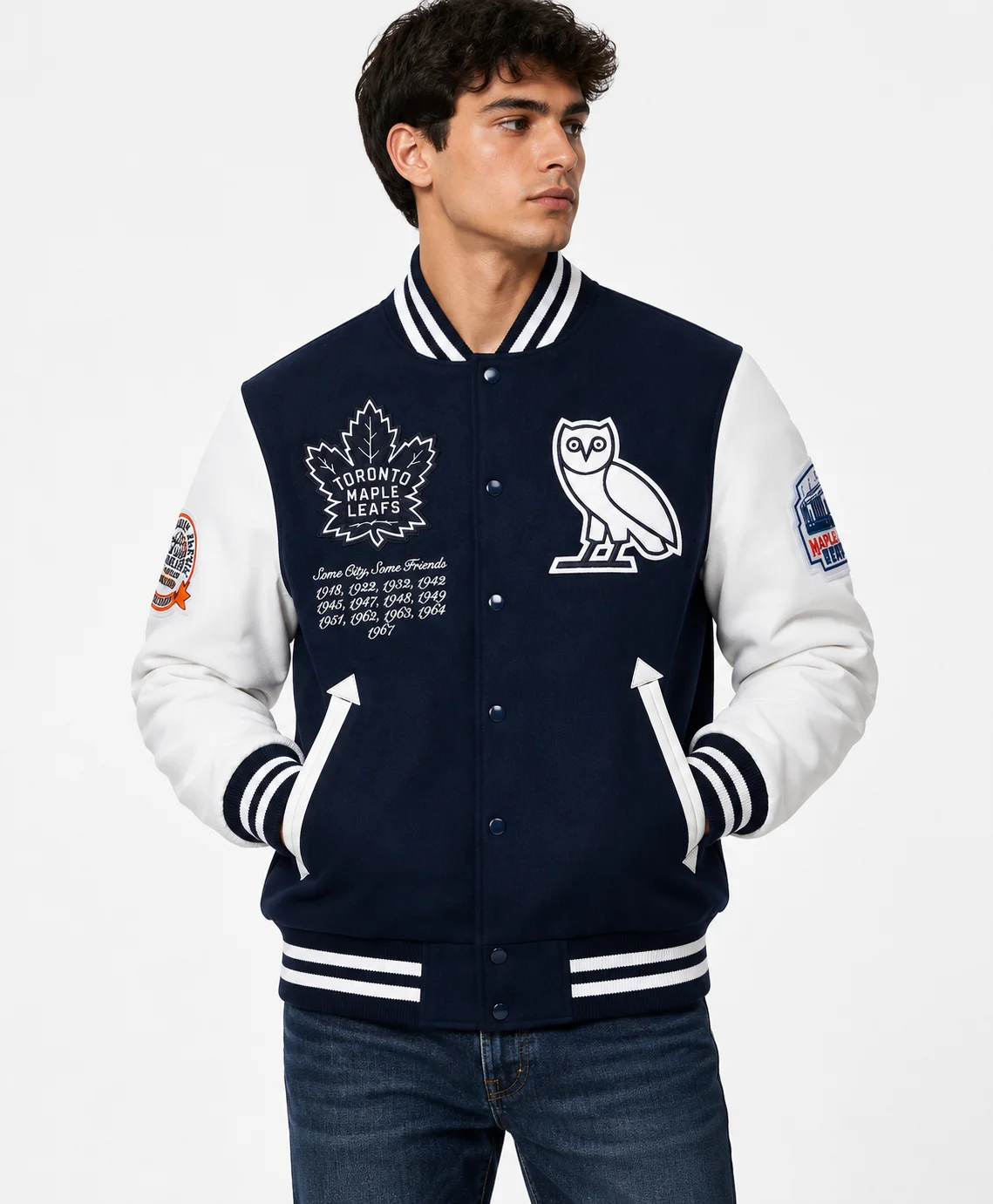 Toronto OVO Maple Leafs Varsity Blue Jacket