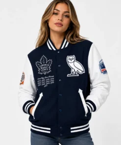 Toronto OVO Maple Leafs Varsity Blue Jacket