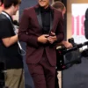 Trae Young NBA Drafts Burgundy Suit