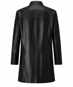 Trying S05 Tyler Black Leather Coat