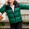 Voicemails for Isabelle Zoey Deutch Green Puffer Jacket