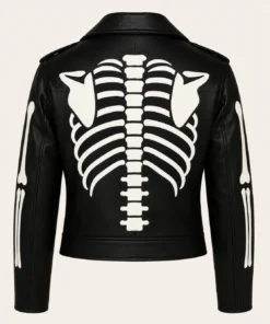 Women Skeleton Leather Cosplay Jacket