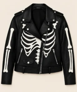 Women Skeleton Leather Cosplay Jacket