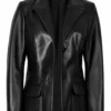 Women’s Classic Black Leather Blazer
