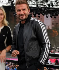 World Cup 2026 David Beckham Leather Track Jacket