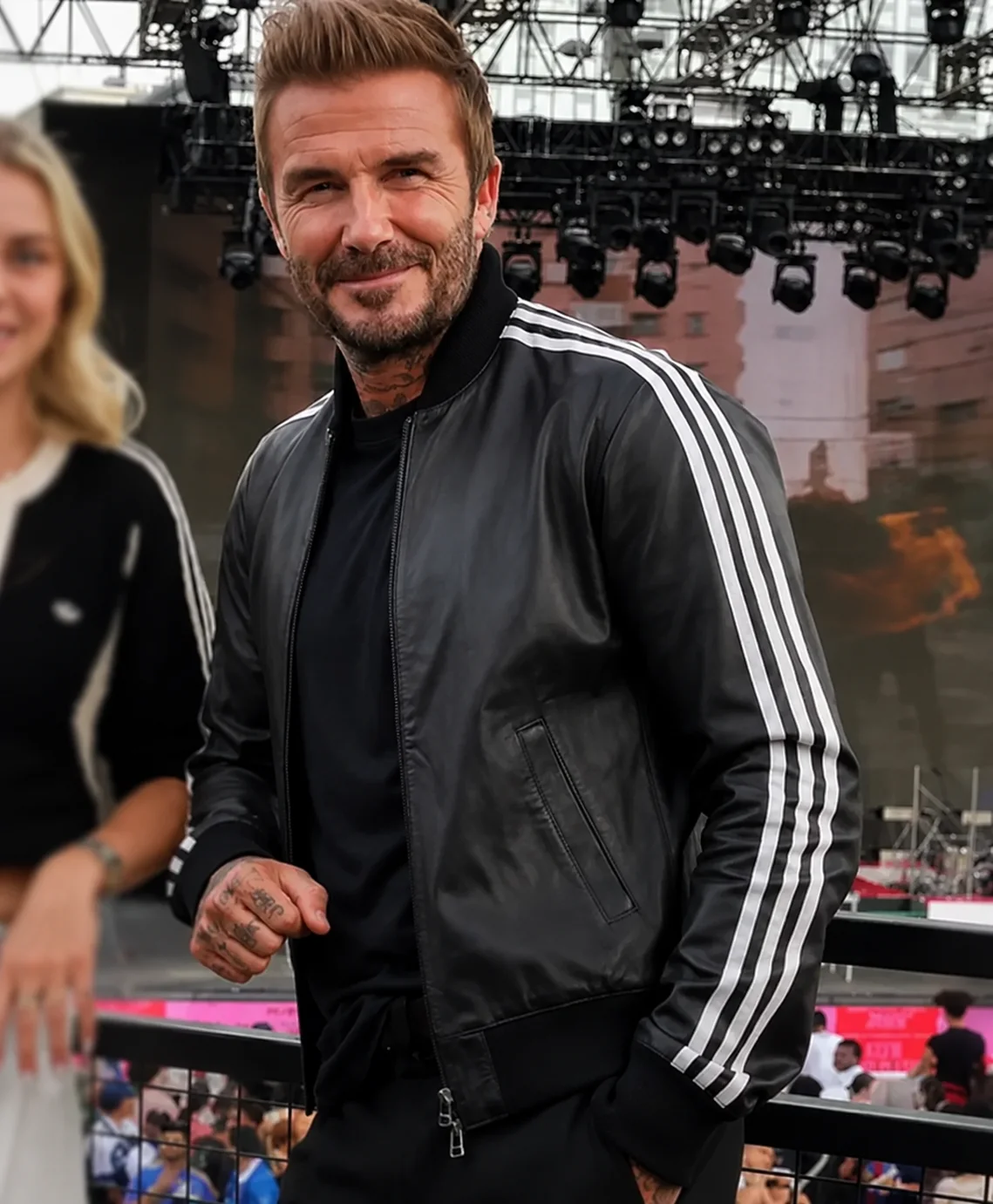 World Cup 2026 David Beckham Leather Track Jacket