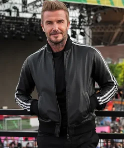 World Cup 2026 David Beckham Leather Track Jacket