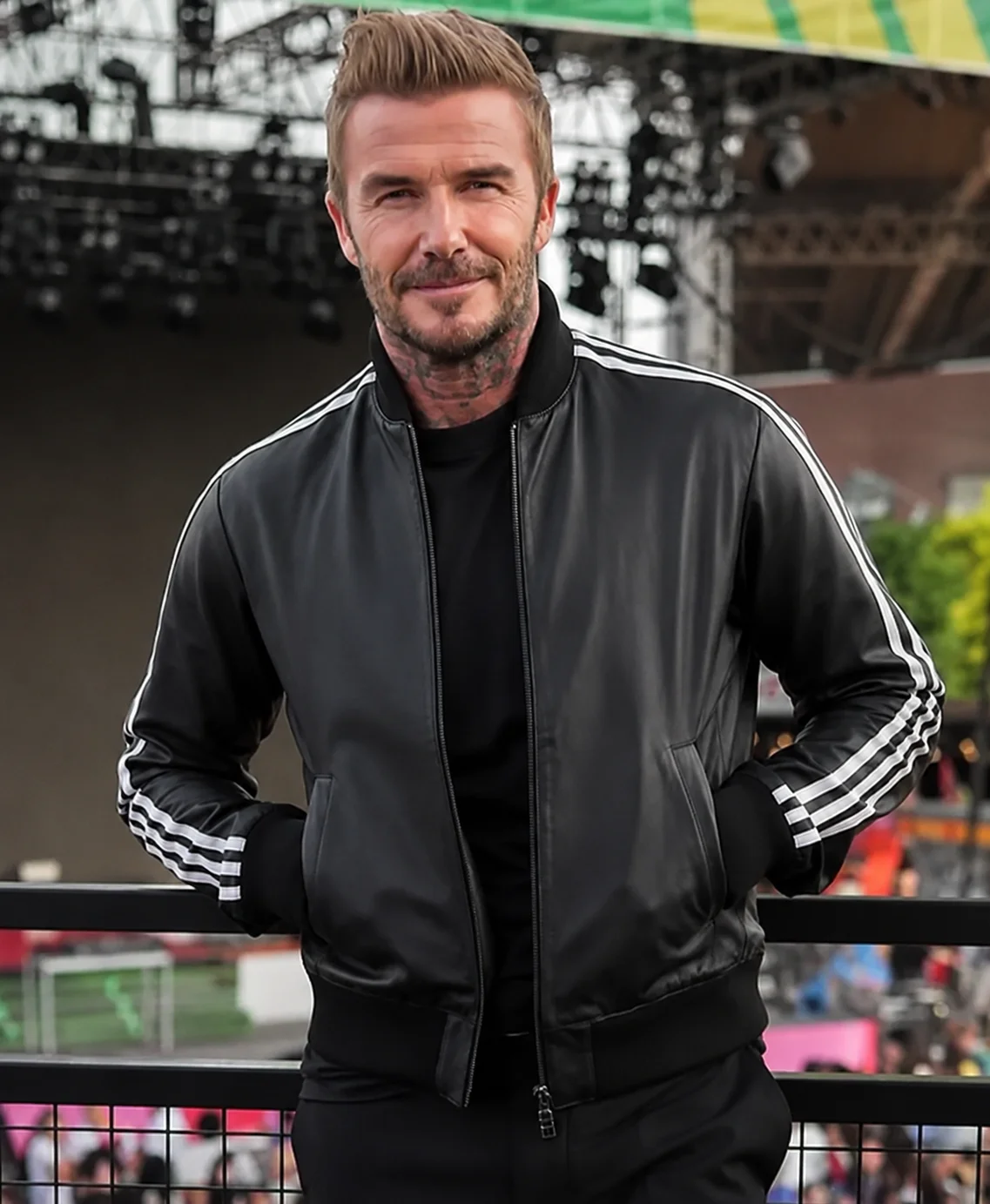 World Cup 2026 David Beckham Leather Track Jacket