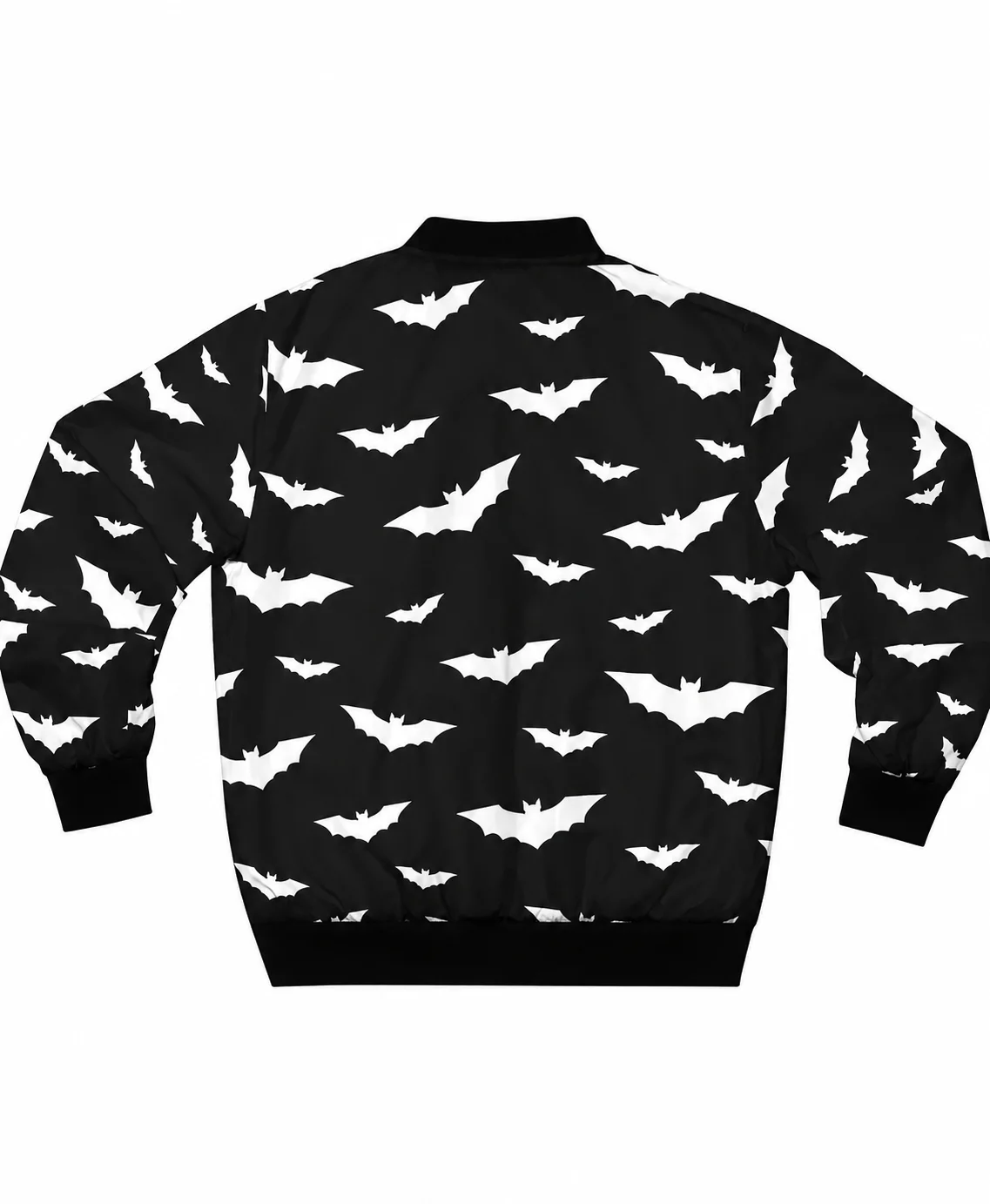 White Bats Black Bomber Jacket