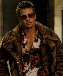 brad pitt fight club fur jacket